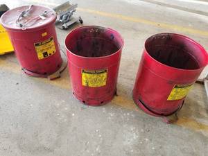 lot 52A image: Lot of (3) Oily Waste Cans