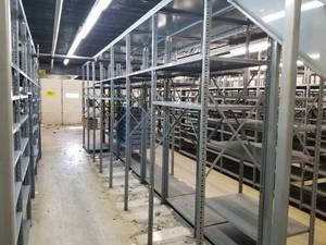 lot 40 image: Halted  - combined with lot #36. 27x2x8 Shelving Unit