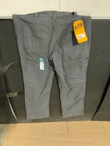 Carhartt Rugged Flex Relaxed Fit Mens Canvas 5-Pocket Work Pant in Grey Size 36x32. See Pictures