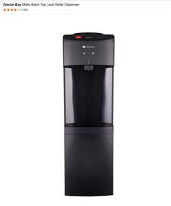 Glacier Bay Matte Black Top Load Water Dispenser. See Pictures