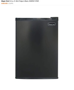 Magic Chef 2.6 cu. ft. Mini Fridge in Black, ENERGY STAR. See Pictures