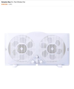 (2) Hampton Bay 9 in. Twin Window Fans. Various Conditions. See Pictures