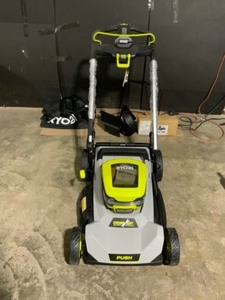 RYOBI 40V HP Brushless 21 in. Battery Walk Behind Push Lawn Mower with 7.5 Ah Battery and Rapid Charger. See Pictures