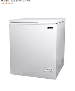 Magic Chef 5.0 cu. ft. Chest Freezer in White. See Pictures