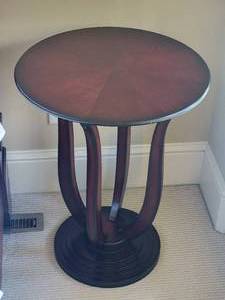 Amazing Round Carved Accent Table