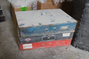 lot 645 image: Lot of (3) Parts Organizer Suitcases, Hardware