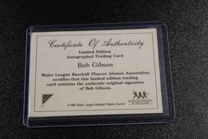 1994 Nabisco All Star Legends Bob Gibson Autograph