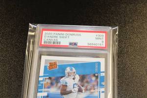 2020 Donruss Canvas Rated Rookie DAndre Swift #309 PSA 9 Rookie Card