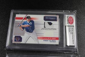 2002 Big League Challenge Materials Troy Glaus Patch & Jim Thome Relic SCD Untouched Lot  2 Cards