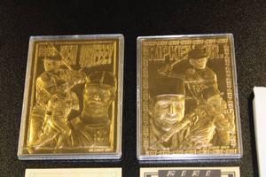 Cal Ripken Jr & Ken Griffey Jr 22Kt Gold Baseball Card Lot  2 Cards