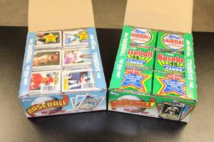 1989 & 1990 Topps Baseball Unopened Rack Pack Box Lot  2 Rack Pack Boxes