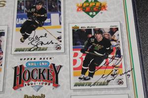 Mike Modano Dave Gagner Basil McRae 8x10 Photo Autograph JSA COA #AB29086