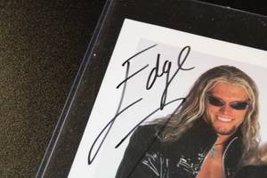 1999 WWF Wrestling EDGE & Christian 8x10 Photo Autograph JSA COA #AB29083