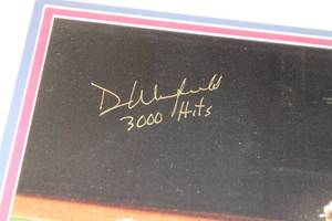 Dave Winfield 3000th Hit Professionally Framed Photo & Ticket Stub Autograph Field of Dreams COA