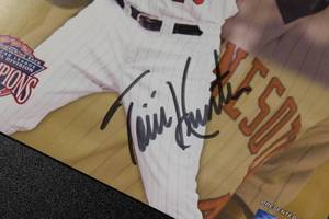 Torii Hunter Minnesota Twins Scorecard Autograph