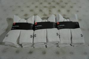 18 Pairs NEW Under Armour Cotton Socks - Adult Large