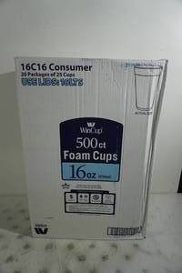 WinCup 16 Oz Foam Cups - 500 Count