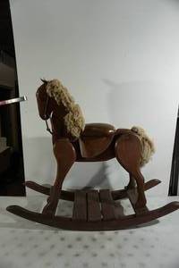 Vintage Wood Rocking Horse