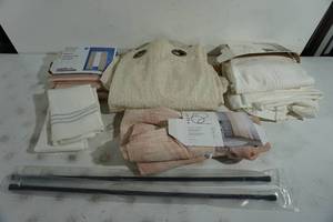 Assorted Curtains and Rods
