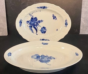 lot 51 image: Two Royal Copenhagen Blue Flower Serving Platters