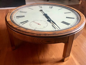 lot 148 image: Awesome Large Clock Coffee Table