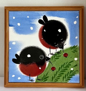lot 199 image: Pair of Estonia Art Tiles and Matching Clock