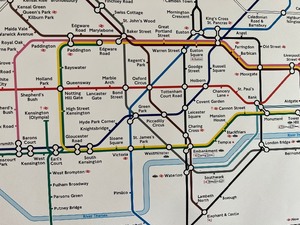lot 195 image: Large London Underground Map Poster