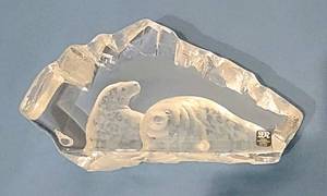 lot 133 image: Two Mats Jonasson Glass Art Pieces