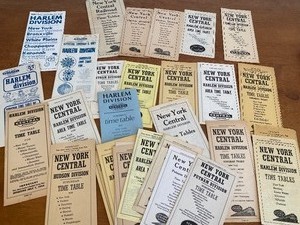 lot 228 image: Large Lot of Vintage New York Central Systems Time Tables and More