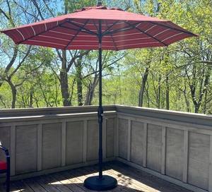 lot 210 image: Very Nice Large Tilting Outdoor Patio Umbrella