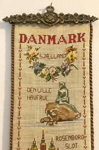 lot 200 image: Lovely Vintage Danish Embroidery Piece