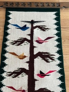 lot 252 image: Vintage Hand Woven Wool Textile
