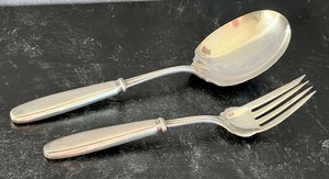 lot 254 image: Pair of Danish Sterling Silver Serving Utensils