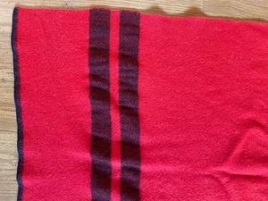 lot 317 image: Red and Black Wool Blanket