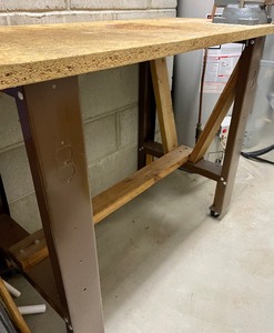 lot 328 image: Workbench on Casters with a Mounted Balkamp Mechanics Vise