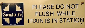 lot 368 image: Vintage Santa Fe Railroad Sign