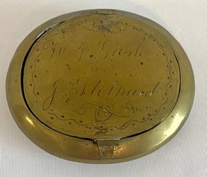 lot 167 image: Antique Brass Stuff Box