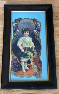 lot 276 image: Adorable Vintage Framed Advertising Piece