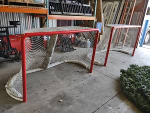 lot 25 image: (2) Steel Hockey Goals, 72x48 Front...