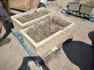 lot 45 image: (2) Planters, 36x18x14...