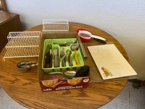 lot 104 image: Silverware, Measuring Cups & Misc