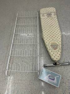 lot 156 image: Iron, Ironing Board & Shoe Rack