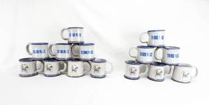 Lot of 8 Second Place and 7 Third Place Golf Pottery Mugs