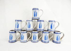 Lot of 10 Tennis Award Pottery Tankards