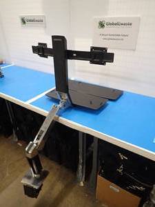 lot 3 image: ergotron dual monitor standing desk