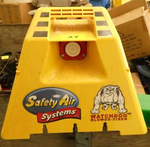 Watchdog safety siren - goes off if there is sudden deflation of a inflatable bounce house