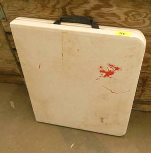 Small folding table - folds out to be 42 long 24 wide