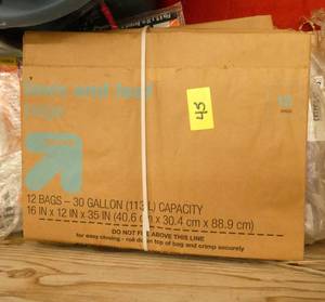 lot of 12 lawn leaf bags - 30 gallon