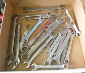 Box of Craftsman wrenches