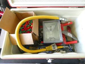 Cooler full of misc hardware